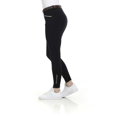 Calça Equithème Gizel com fundo de silicone Preto Calça Equithème Gizel com fundo de silicone Preto