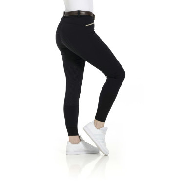 Calça Equithème Gizel com fundo de silicone Preto Calça Equithème Gizel com fundo de silicone Preto
