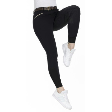 Calça Equithème Gizel com fundo de silicone Preto Calça Equithème Gizel com fundo de silicone Preto