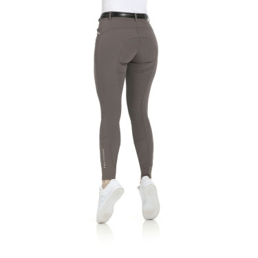 Calça Equithème Gizel com fundo de silicone  Cinzento-acastanhado Castanho