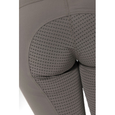 Calça Equithème Gizel com fundo de silicone Cinzento-acastanhado Castanho Calça Equithème Gizel com fundo de silicone Cinzento-acastanhado Castanho