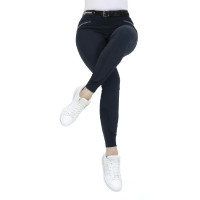 Calça Equithème Gizel com fundo de silicone Azul-marinho