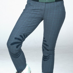 Damenreithose Flags & Cup Checks Cinzento