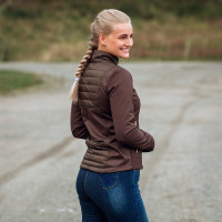 Casaco softshell híbrido Horze Maeve feminino Chocolate ao leite Castanho Casaco softshell híbrido Horze Maeve feminino Chocolate ao leite Castanho