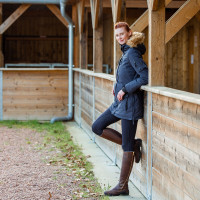 Parka longa Brooke Horze feminina Azul-marinho escuro