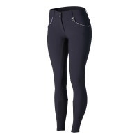 Calça de cintura alta com grip de silicone Aubrey Horze feminina Azul-marinho escuro