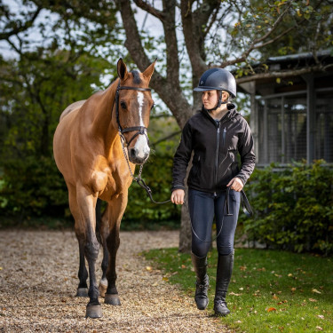Longe de apresentação em couro LeMieux Preto Longe de apresentação em couro LeMieux Preto