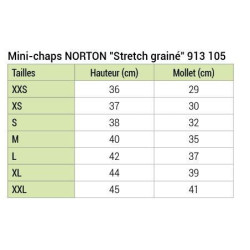 Mini-chaps Norton Stretch granulado Mini-chaps Norton Stretch granulado
