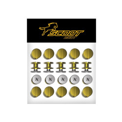 Pacote com 20 rebites e ganchos Scoot Boots Pacote com 20 rebites e ganchos Scoot Boots