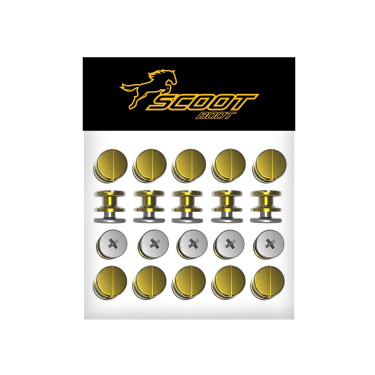 Pacote com 20 rebites e ganchos Scoot Boots Pacote com 20 rebites e ganchos Scoot Boots