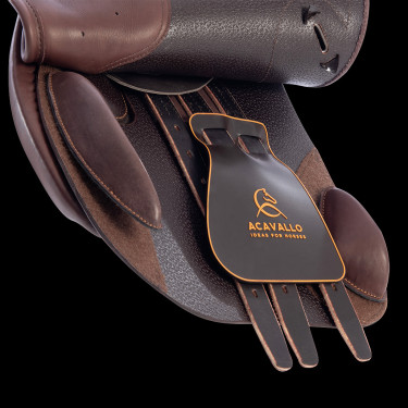 Selle d'obstacle en cuir Acavallo Veneziano Noir