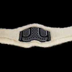 Cilha Anatômica Acavallo Gel & PVC Forro de Lã Removível Preto