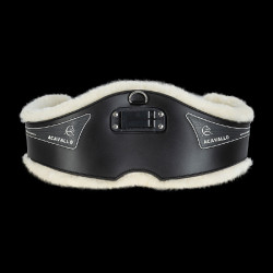 Cilha Anatômica Acavallo Gel & PVC Forro de Lã Removível Preto