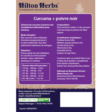 Cúrcuma e Pimenta Preta Hilton Herbs Cúrcuma e Pimenta Preta Hilton Herbs