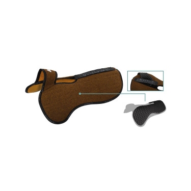 Amortecedor com bolsa Acavallo dupla de feltro Mostarda castanha Amarelo