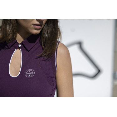 Pólo Equithème Sarah sem mangas Ameixa Violeta Pólo Equithème Sarah sem mangas Ameixa Violeta