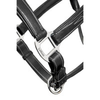 Caveção de couro costurado LeMieux Preto Caveção de couro costurado LeMieux Preto