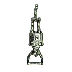 Mosquetão de pânico com argola quadrada giratória de 25 mm Mosquetão de pânico com argola quadrada giratória de 25 mm