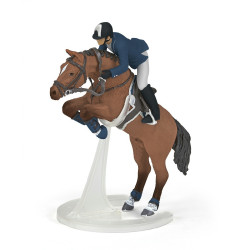Cavalo de salto de obstáculos e seu cavaleiro Papo