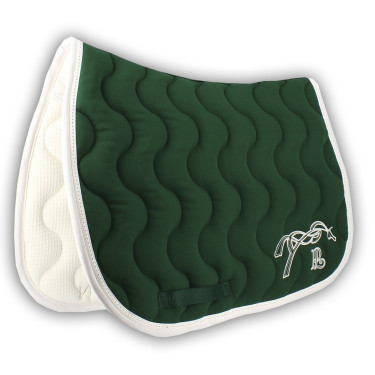 Almofada de sela Pénélope Classique Verde floresta / branco