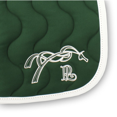 Almofada de sela Pénélope Classique Verde floresta / branco Almofada de sela Pénélope Classique Verde floresta / branco