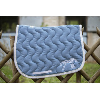 Tapis de selle Pénélope Classique Lagon / blanc
