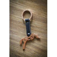 Chaveiro Pénélope Preto / dourado rosa