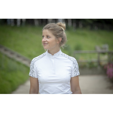 Polo Pénélope Anais Manga curta Branco