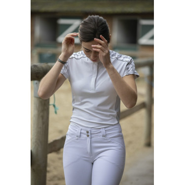 Polo Pénélope Anais Manga curta Branco