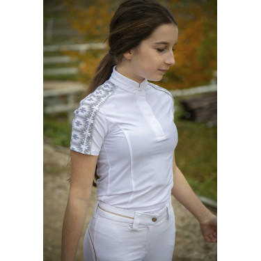 Polo Pénélope Anais Manga curta Branco