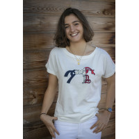 T-shirt Pénélope Poppy Branco sujo