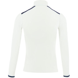 Polo de competição Pénélope Bruges de mangas compridas Branco / fita azul branca vermelha Polo de competição Pénélope Bruges de mangas compridas Branco / fita azul branca vermelha