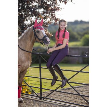 Roupa interior técnica LeMieux ActiveWear de mangas curtas Papaia Rosa