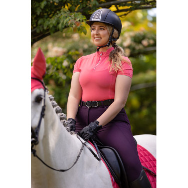 Roupa interior técnica LeMieux ActiveWear de mangas curtas Papaia Rosa