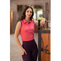 Polo sem mangas My LeMieux Papaia Rosa