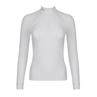 Camisa de competição LeMieux Olivia de mangas compridas Branco Camisa de competição LeMieux Olivia de mangas compridas Branco