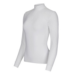 Camisa de competição LeMieux Olivia de mangas compridas Branco Camisa de competição LeMieux Olivia de mangas compridas Branco