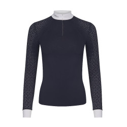 Camisa de competição LeMieux Olivia de mangas compridas Azul-marinho