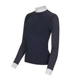 Camisa de competição LeMieux Olivia de mangas compridas Azul-marinho