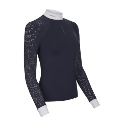 Camisa de competição LeMieux Olivia de mangas compridas Azul-marinho