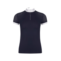 Pólo de competição LeMieux Olivia de mangas curtas Azul-marinho Pólo de competição LeMieux Olivia de mangas curtas Azul-marinho