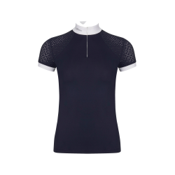 Pólo de competição LeMieux Olivia de mangas curtas Azul-marinho