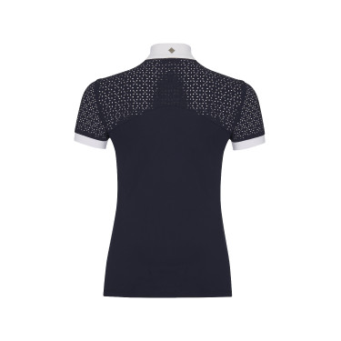 Pólo de competição LeMieux Olivia de mangas curtas Azul-marinho