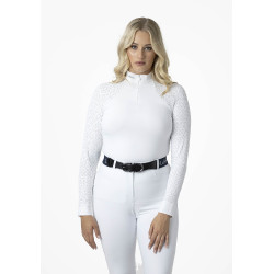Camisa de competição LeMieux Olivia de mangas compridas Branco Camisa de competição LeMieux Olivia de mangas compridas Branco