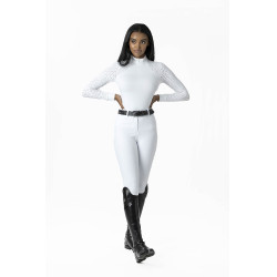 Camisa de competição LeMieux Olivia de mangas compridas Branco Camisa de competição LeMieux Olivia de mangas compridas Branco