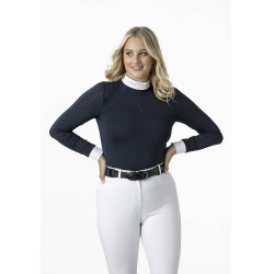 Camisa de competição LeMieux Olivia de mangas compridas Azul-marinho