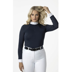 Camisa de competição LeMieux Olivia de mangas compridas Azul-marinho