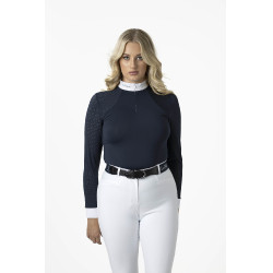 Camisa de competição LeMieux Olivia de mangas compridas Azul-marinho