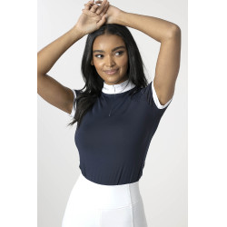 Pólo de competição LeMieux Olivia de mangas curtas Azul-marinho