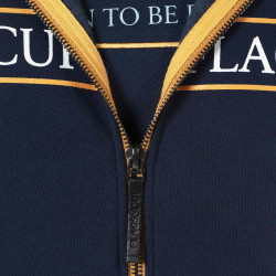 Moletom infantil com zíper Perico Flags & Cup Azul-marinho